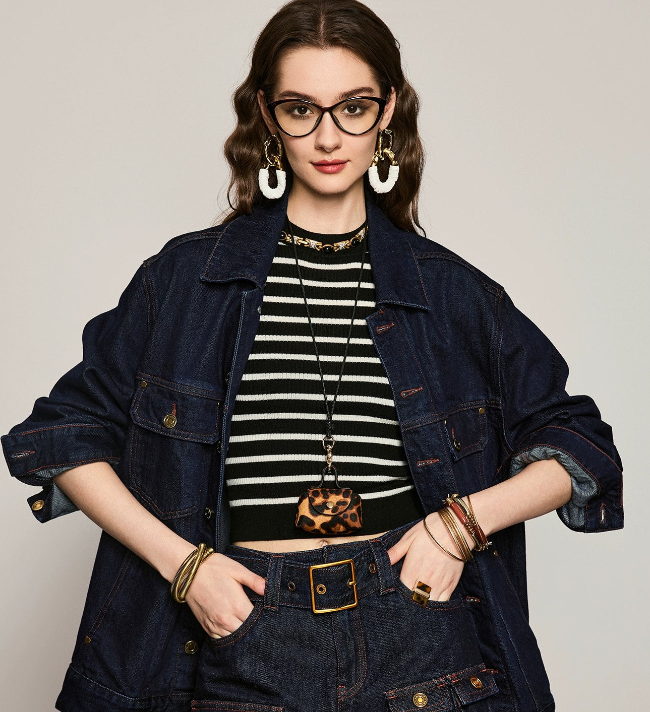 ANNASPEAK long-legged  long-staple  corduroy cargo jeans.