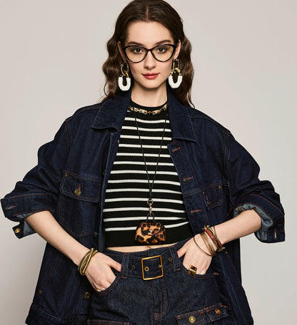 ANNASPEAK long-legged  long-staple  corduroy cargo jeans.