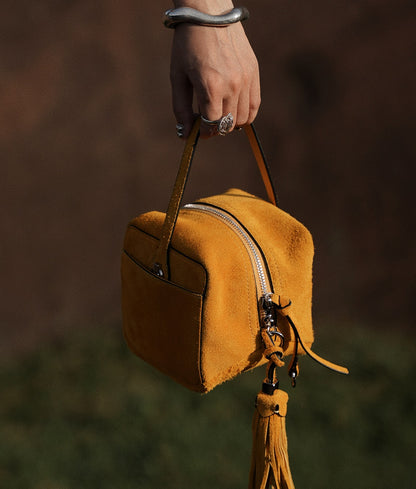 IUBALLET  Suede Square Tassel Handbag - PSUDE.