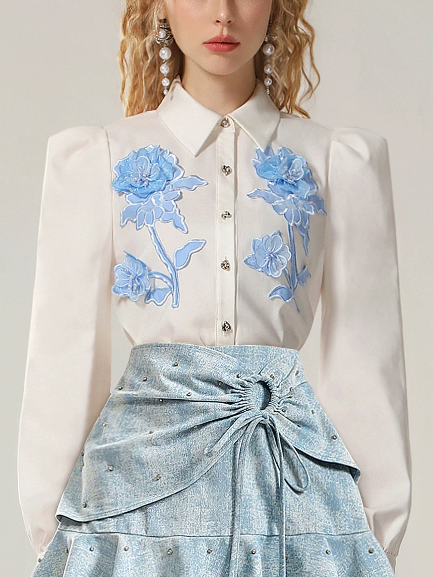 CHECOCRE Stubble French temperament high-end long-sleeved shirt - MUSE.