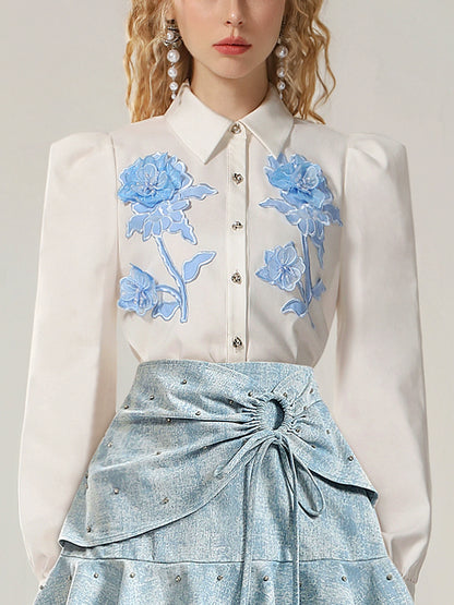 CHECOCRE Stubble French temperament high-end long-sleeved shirt - MUSE.