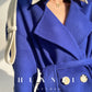 Huanzi high-end blue double-sided cashmere women 's wool coat - Marumi