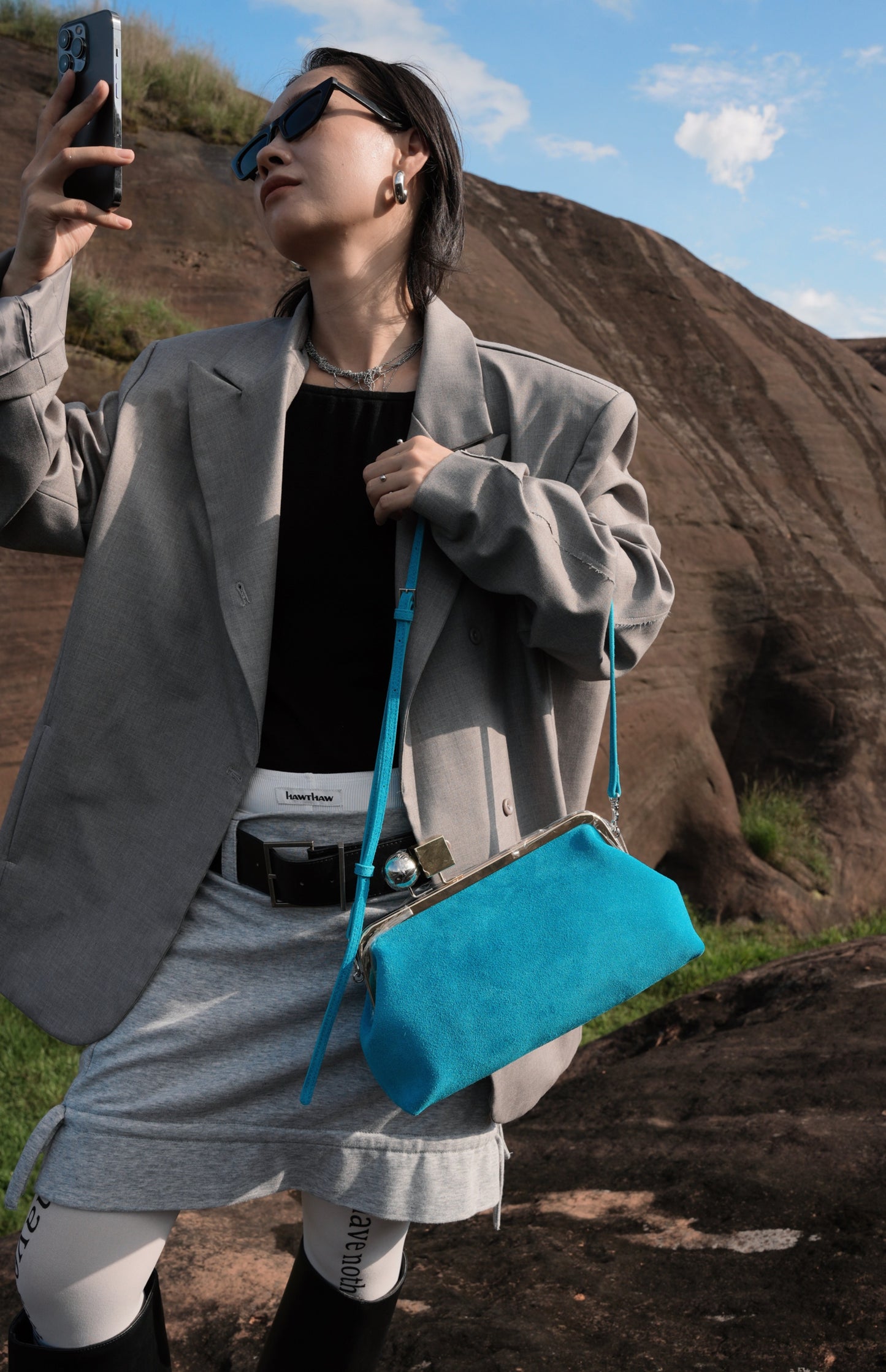 IUBALLET Star Rail Buckle New Mouth Gold Bag - LOVE.