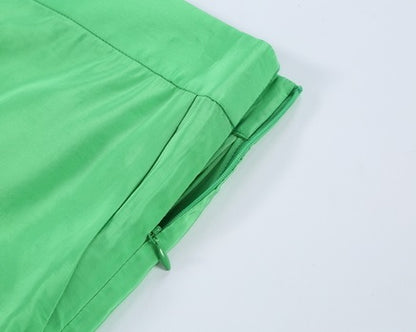 COMME MOI women's green wear wide-leg pants - ABIGAIL.