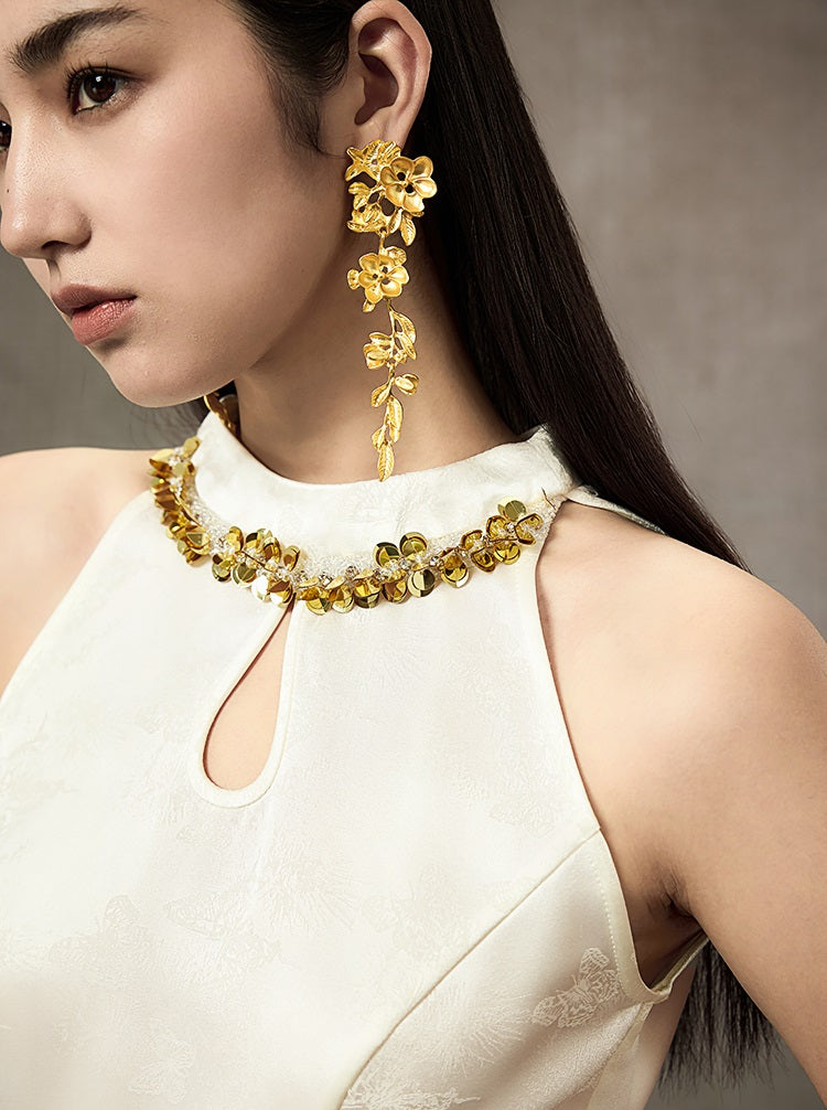 HECO Hollow Lace Temperament Off-the-shoulder Vest- WHOLE.