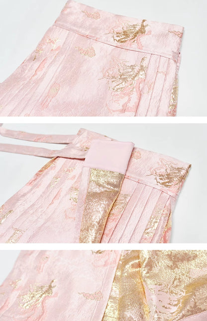 HECO dragon weaving golden high-waisted skirt women - praise.