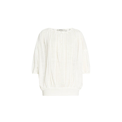 ZHUCHONGYUN crew neck spherical loose pinch knit top--RIKA.