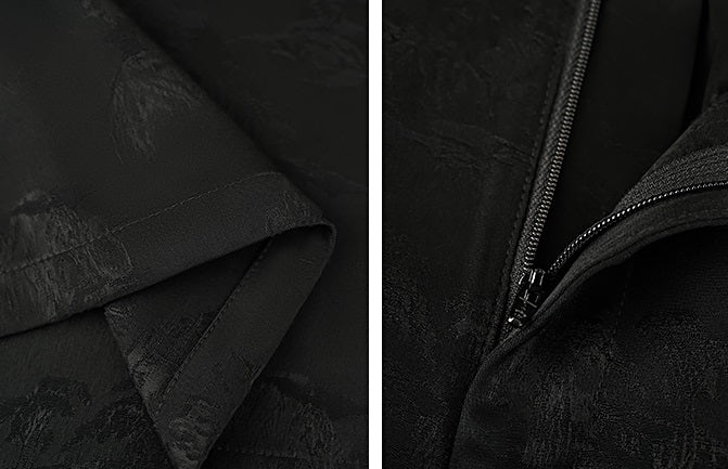 HECO Chinese high-end acetate jacquard drape slimming trousers - QUEEN.