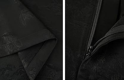 HECO Chinese high-end acetate jacquard drape slimming trousers - QUEEN.