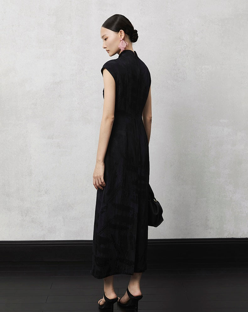 HECO Summer Jacquard Linen Dress Long Skirt - set.