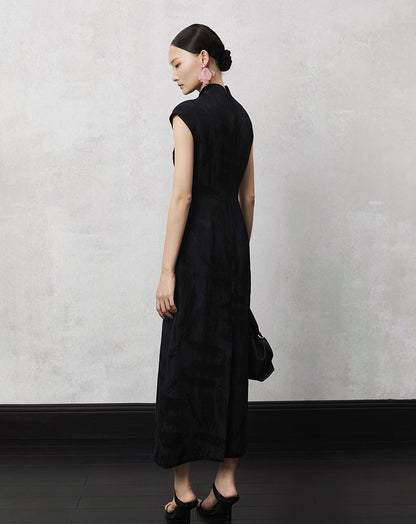 HECO Summer Jacquard Linen Dress Long Skirt - set.