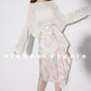 Imported cupro irregular original print designer skirt-loki