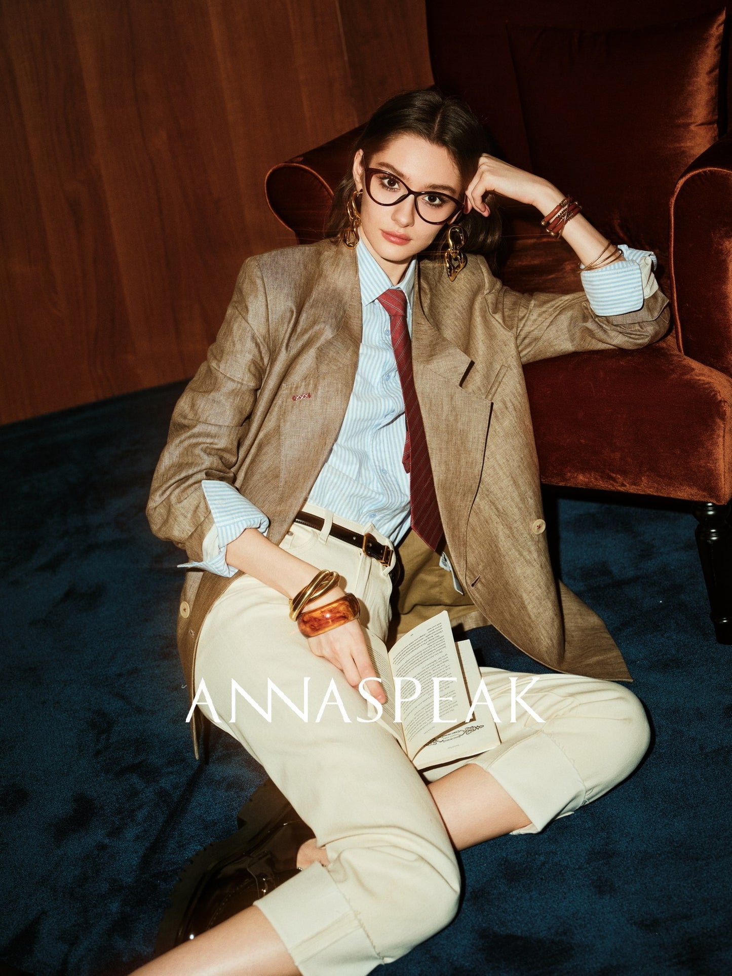 ANNASPEAK Linen Old Money Style Suit -FIGS.