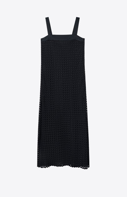 COMME MOI  women's black hollow sundress A-line skirt - RUBY.