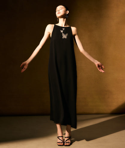 HECO Chinese style butterfly bead embroidered women's long skirt - CLOAK.