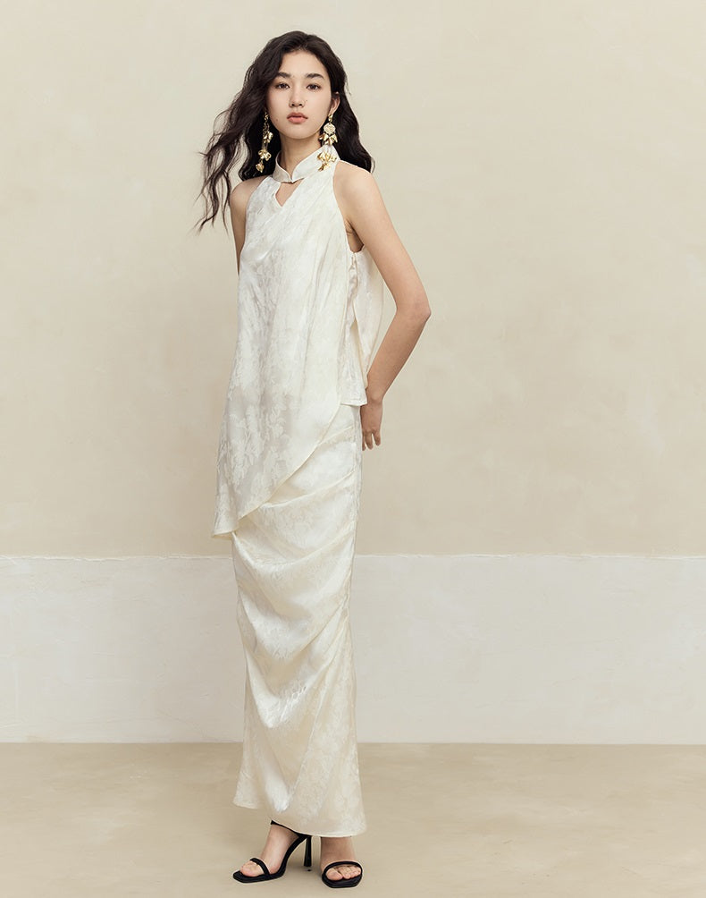 HECO Pleated red black white Skirt Slim High Waist Woman - glad.