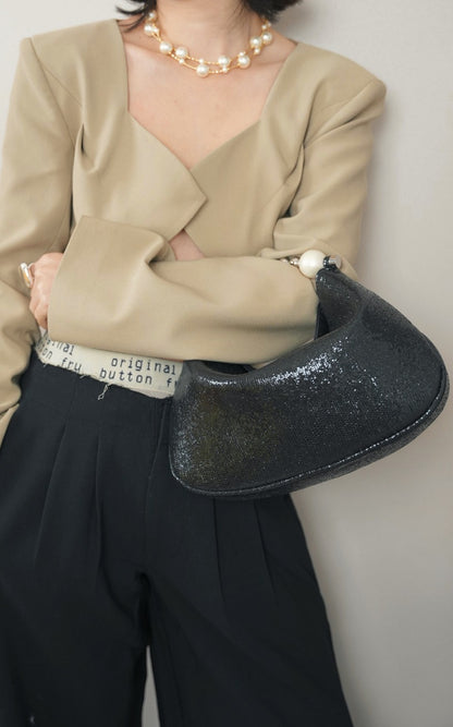 IUBALLET Beaded Chain Hobo Bag - POWER.