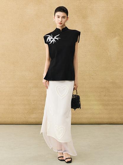 HECO Chinese Bamboo Leaf Print Short Sleeve T-Shirt - CHASE.