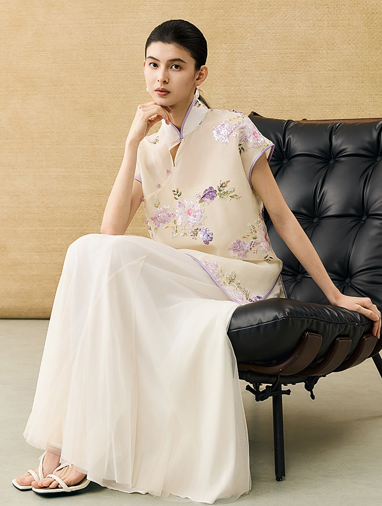 HECO Chinese style simple large elegant and flowing skirt - ELITE.