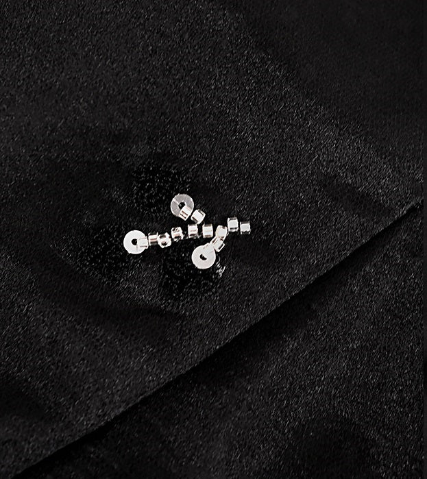 HECO  New Chinese Embroidered V-Neck Puff Sleeve Dress - CORAINE.