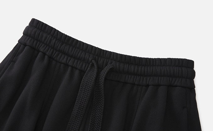 ZHUCHONGYUN Winter Black Loose Straight Cotton Trousers--EMIYA.