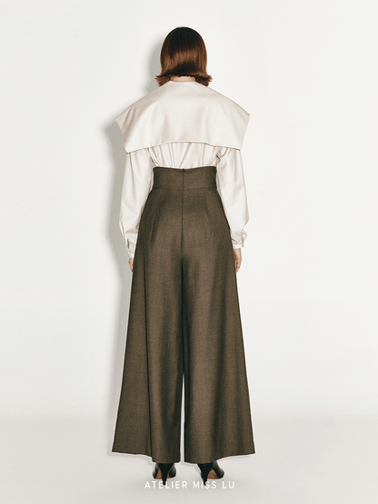 ATELIER MISS LU Looks Like A wool shirt with a large lapel - SANS.