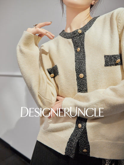 DGU "Muya" gray sweater cardigan new loose slimming high-end outer top - TARA.