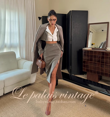 Le palais vintage elegant long-sleeve coat - LAM