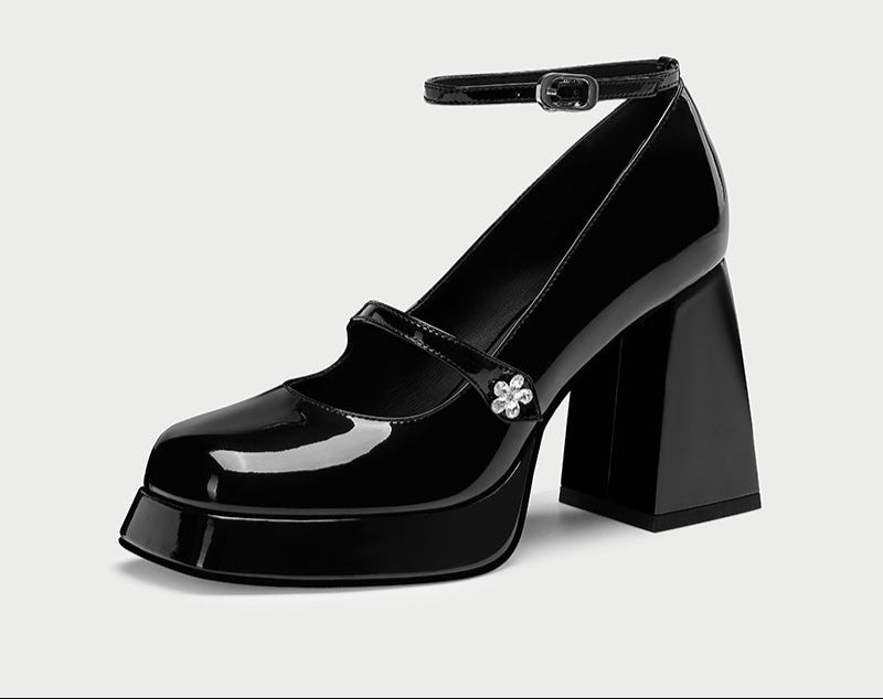 Pjjuu Black Platform Lizhen Women's Shoes - EXCITED