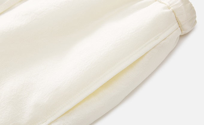 ZHUCHONGYUN midi cotton skirt with side button detailing and a drawstring waist-SEZA.