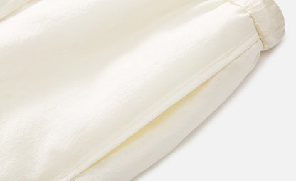 ZHUCHONGYUN midi cotton skirt with side button detailing and a drawstring waist-SEZA.