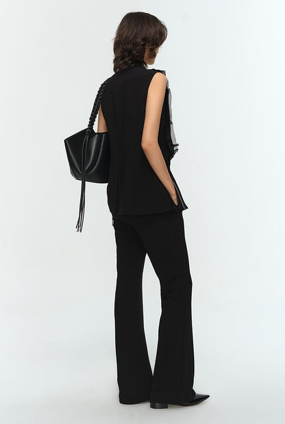 COMME MOI Lu Yan designer's new women's acetate lapel sleeveless slim suit - BROKEN.
