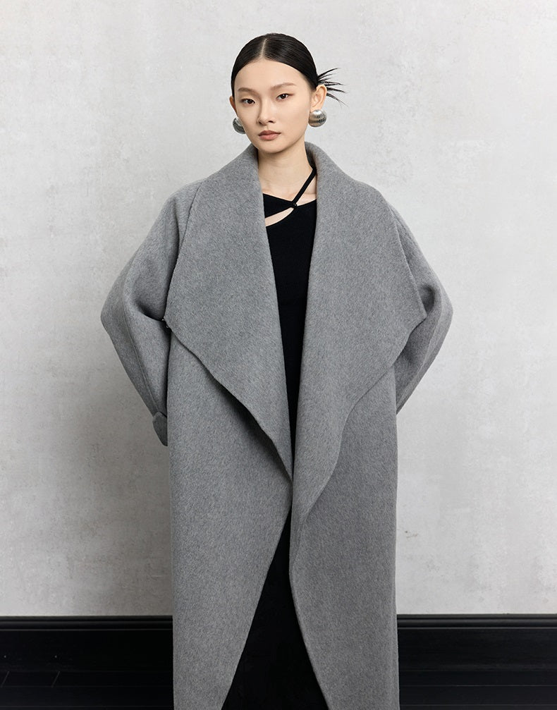 HECO asymmetrical hollow Red Black Apricot wool blend knitwear - mere.