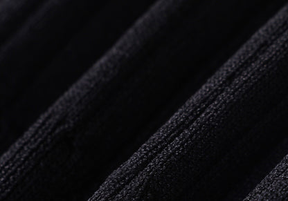 WANGXO | Soft Glutinous Knit & Contrasting High-Quality Denim V-Neck Slim Top -NIVA