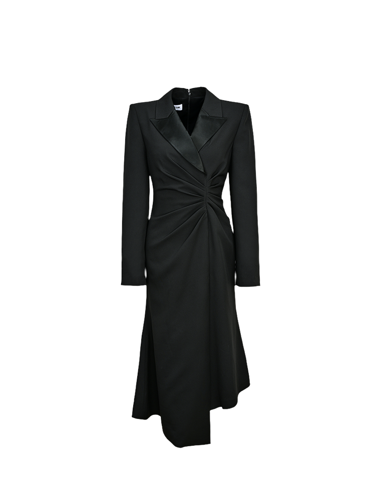 YES BY YESIR  pleated formal suit dress - CURB.
