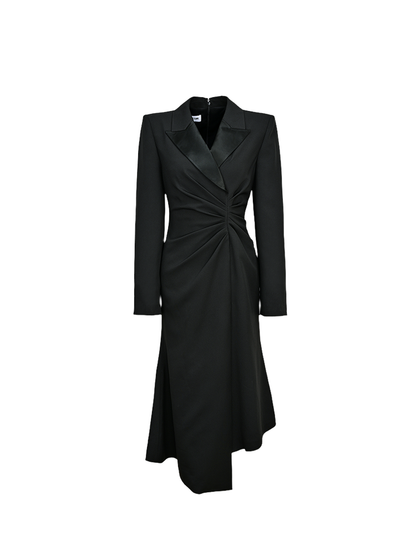 YES BY YESIR  pleated formal suit dress - CURB.
