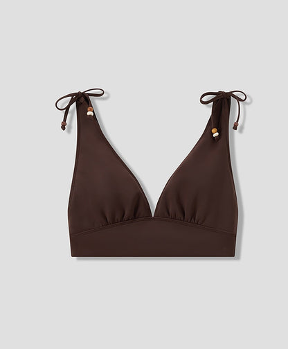 COMME MOI Lv Yan Designer Summer Women's Sexy Lace-up Beaded V-Neck Swimsuit - CAMILLE.