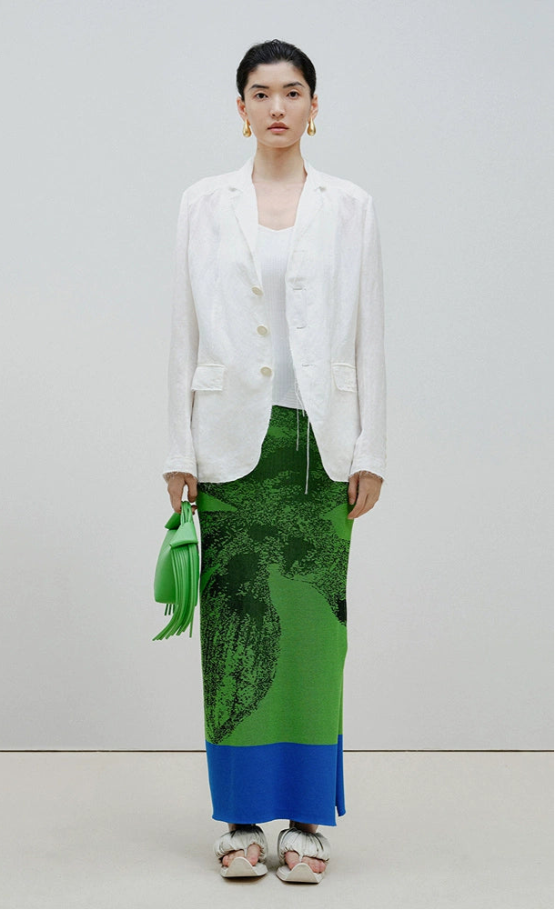 ZHUCHONGYUN long mid-waisted straight skirt-TANAKA.