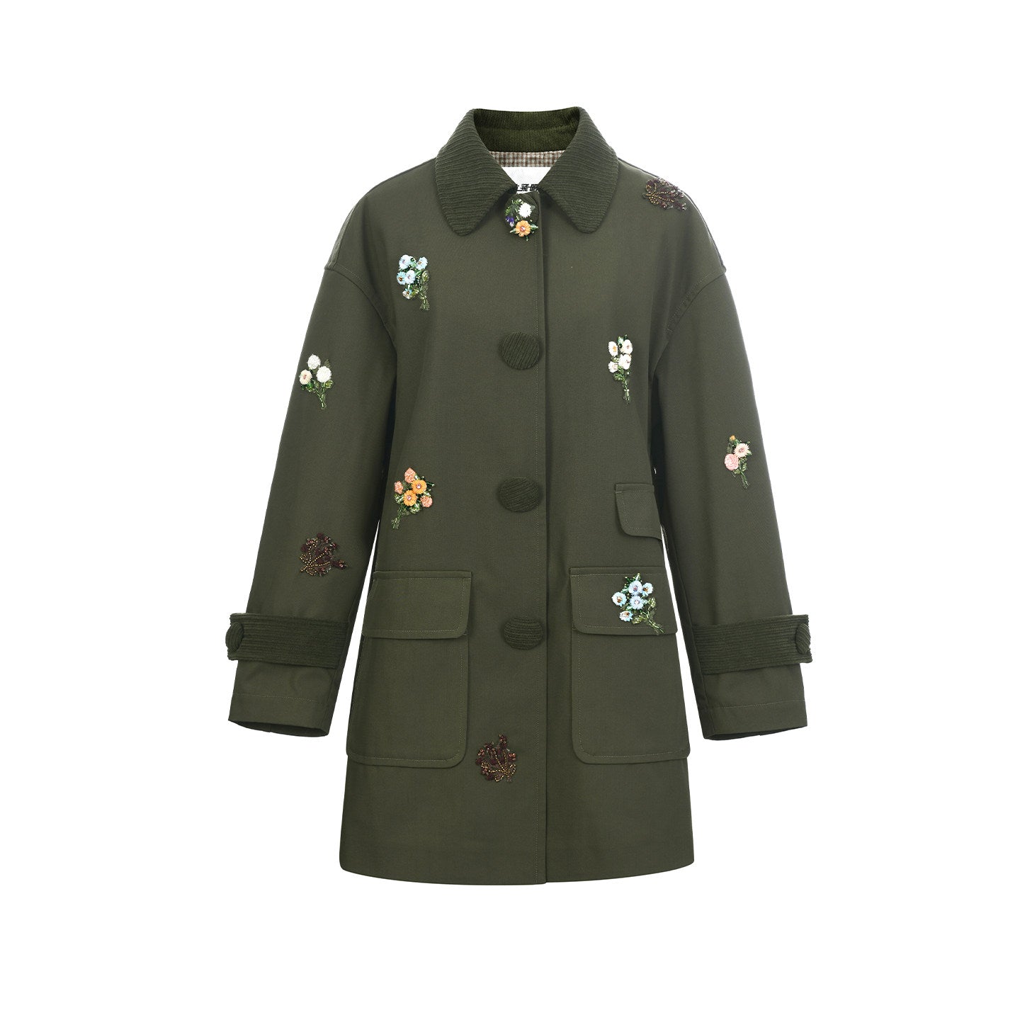 FAME Beaded Bouquet Embroidered Wind Clothing Cargo Jacket Top - NIMO.