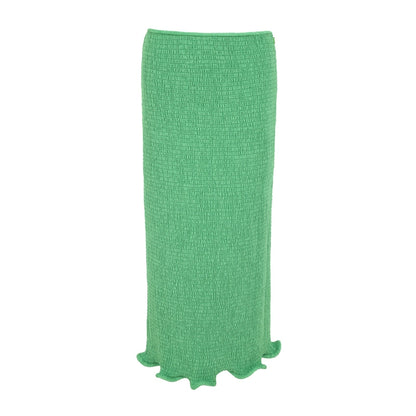 ZHUCHONGYUN spring turquoise fashion commuter wave skirt-ASADA.