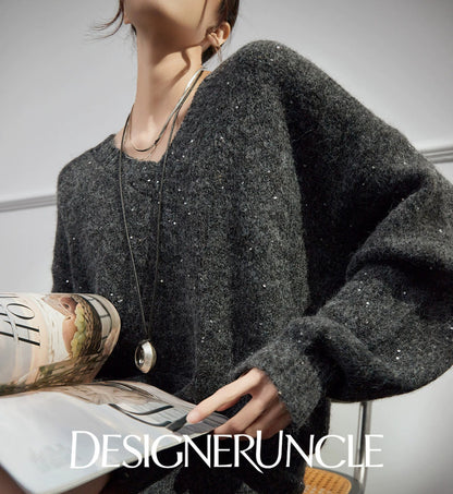 DGU "Wuyu" gray suit new loose slimming commuting high-end two-piece set - Francis