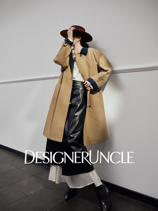 DGU "Qinglan" khaki jacket commuting versatile slimming temperament fashion top - Kyle.