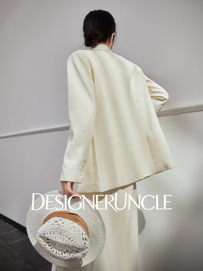 DGU |Off-white suit luxury niche French vintage top skirt  - GRANT.