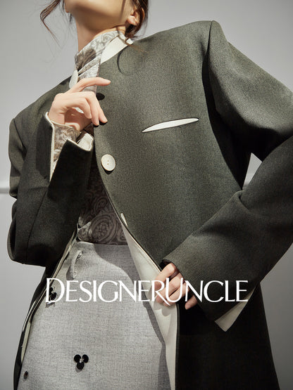 DGU|Twilight Mountain Gray New High-End Loose Slimming Versatile Blazer - Stephan.