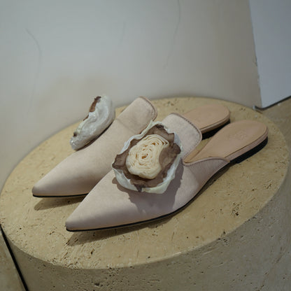 B-FEI French niche pointed toe flower decoration mules-HYUNG.