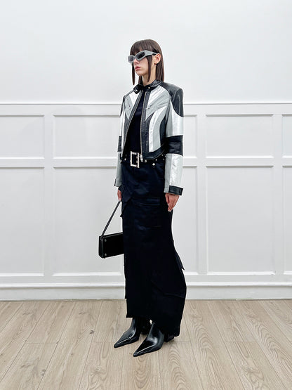 ANNAKIKI  geometric split workwear style skirt - JIHYO.