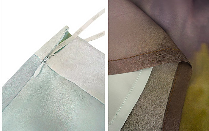 HECO Chinese Blended Temperament Silk Drape Hip Skirt - SOULS .