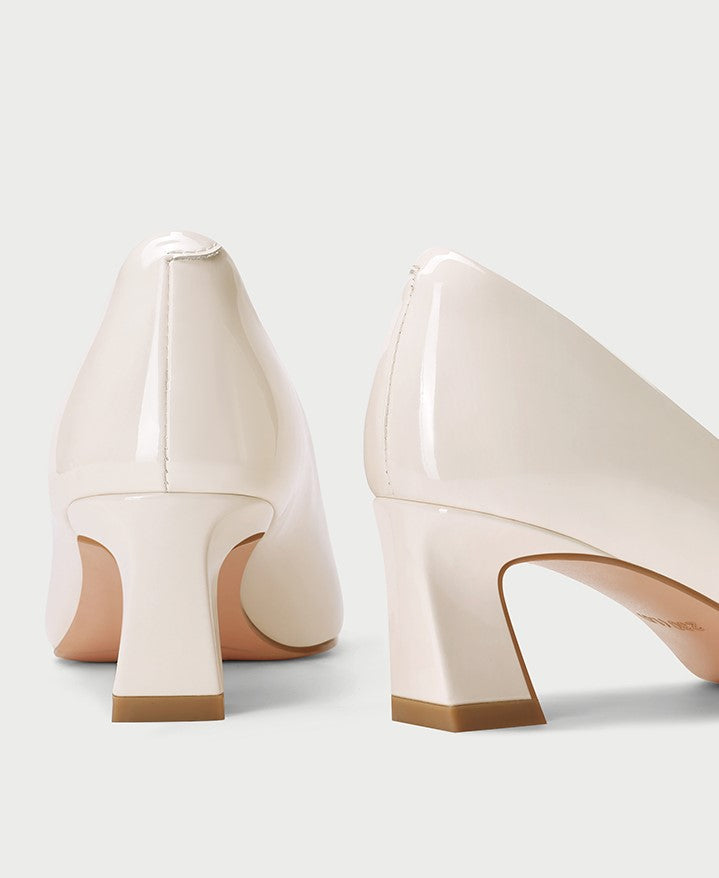 PJJUU thick metal square buckle high heels - VALLENT.