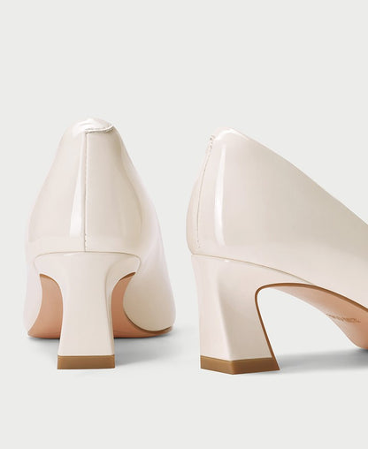 PJJUU thick metal square buckle high heels - VALLENT.