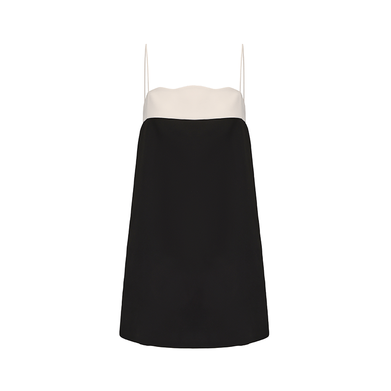 ATELIER MISS LU Contrasting Lines Wrap Around The Slip Dress - SOPHIA.